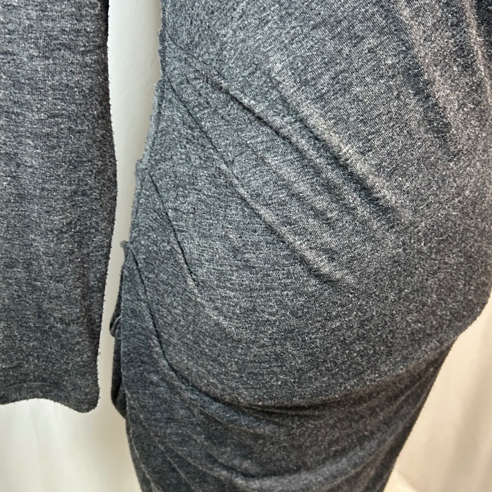 Banana Republic Womens Gray Long Sleeve Ruched Bodycon Dress Petite S - Picture 5 of 8